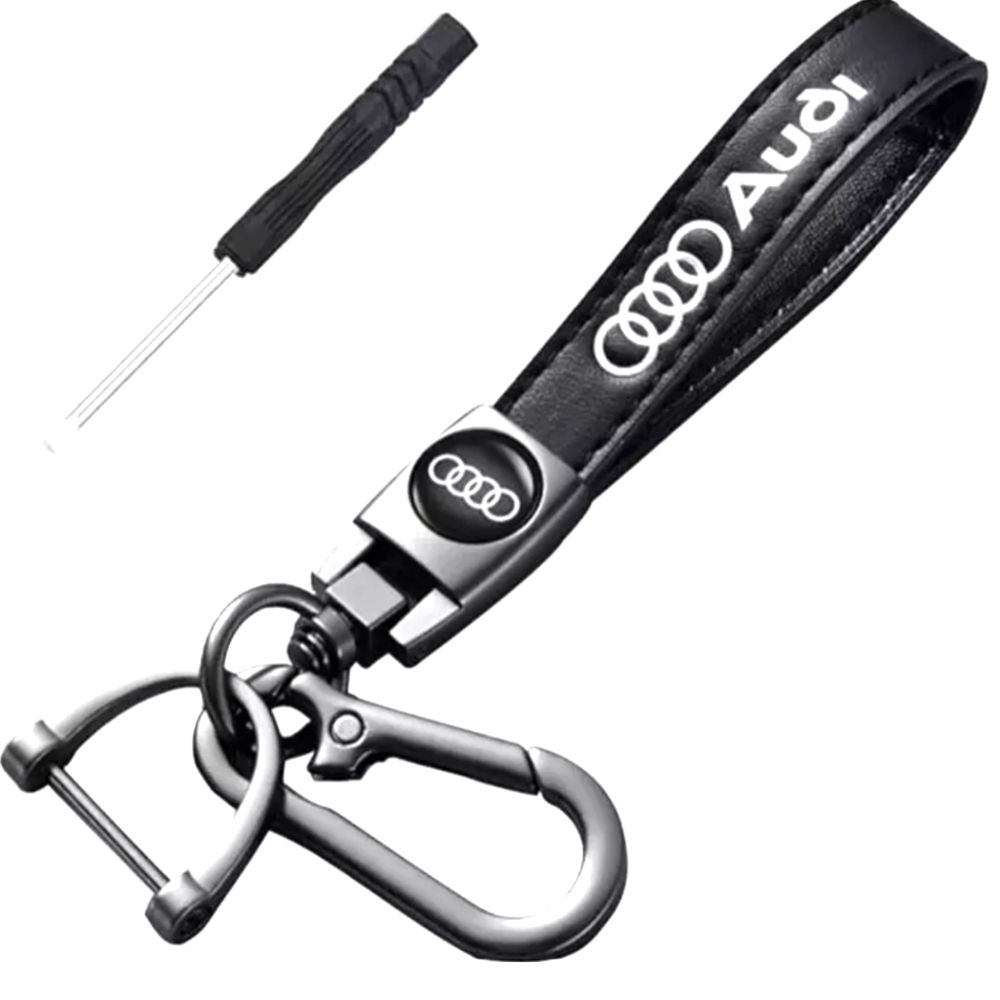 AUDI Leather Strap Keychain Key FOB Accessories